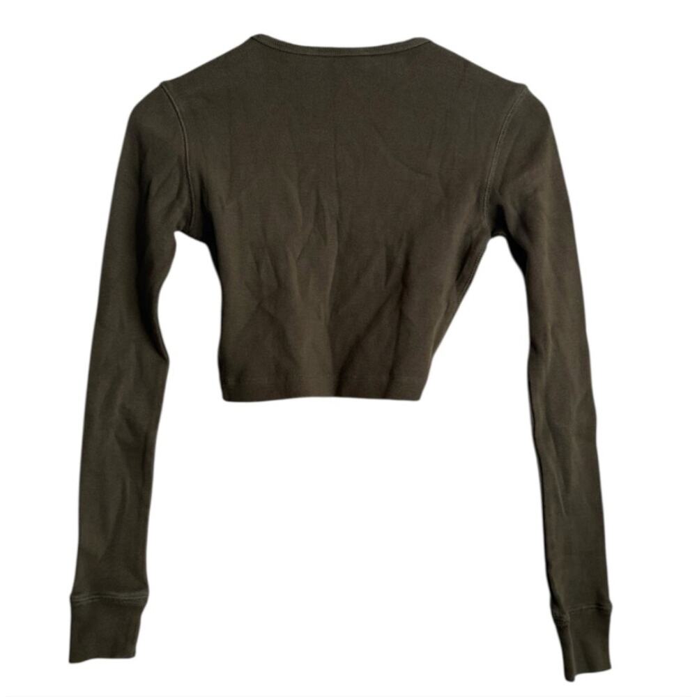 Wardrobe.NYC Green Long Sleeve Crop Top Sz XS - Picture 5 of 5